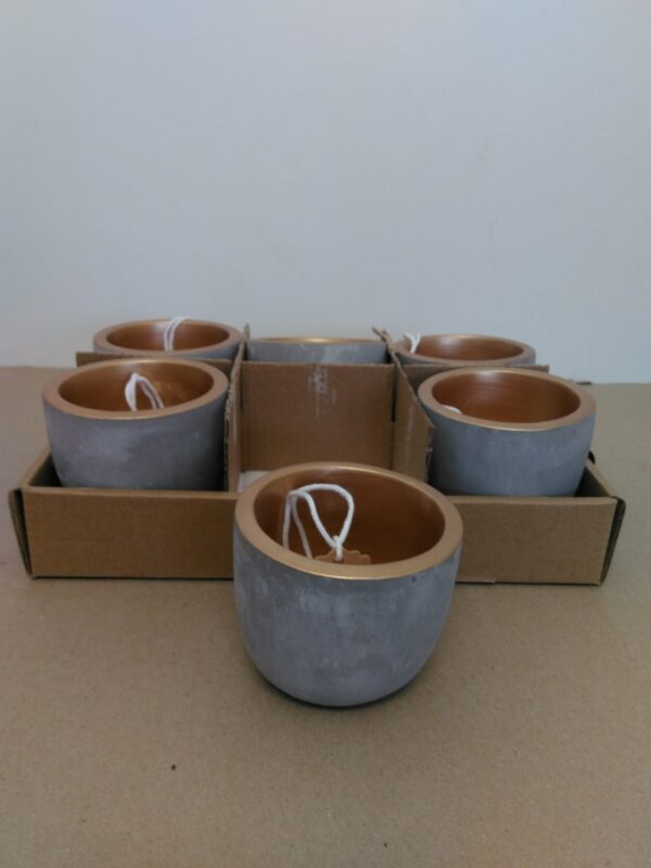 Vasi Ceramica Grigio/oro Ø 7