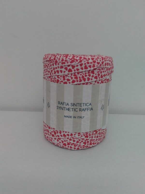 Rafia . Mm 5x200 Mt Cuori Rossi