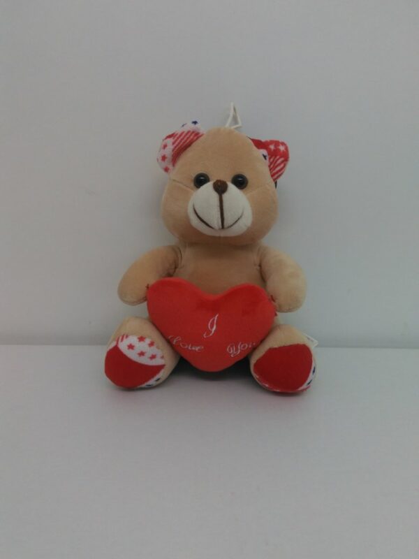 Peluche Orso Simpatico C/cuore Cm 18