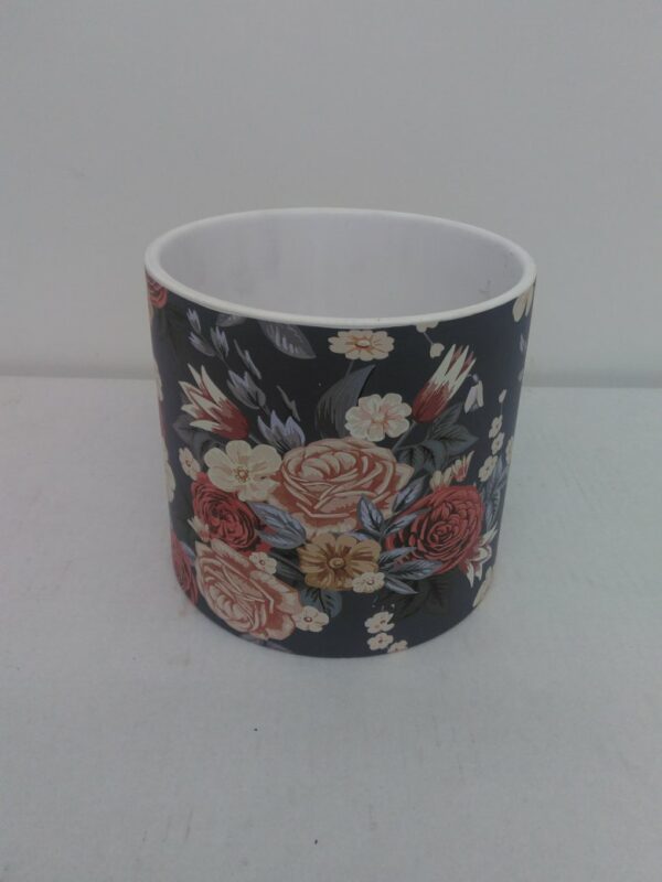Caspo Decoro Fiori Sfondo Blu Dm 16 H.15.5