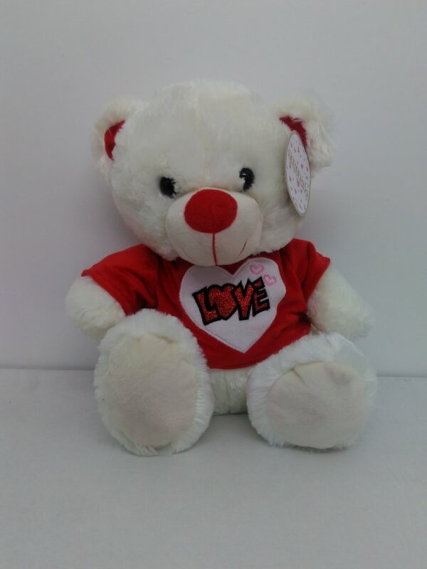 Peluche Orso C/vestito Love Cm 35