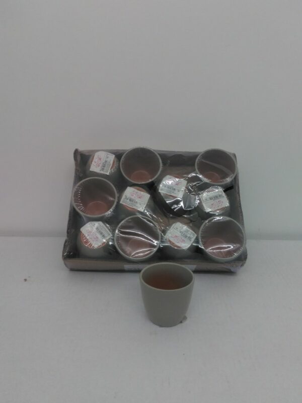 Vaso Ceramica H. 6cm - Dm 7 Grigio (cf Da 12 Pz)