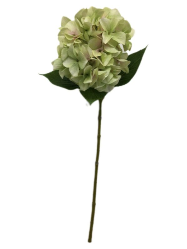 Fiore Artificiale Ortensia Verde H.69 Cm