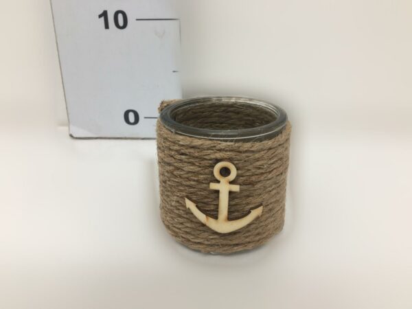 Candle Holder Glass 8x8 Cm Nat.