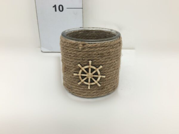 Candle Holder Glass 10,5x10 Cm Nat.
